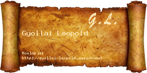 Gyollai Leopold névjegykártya